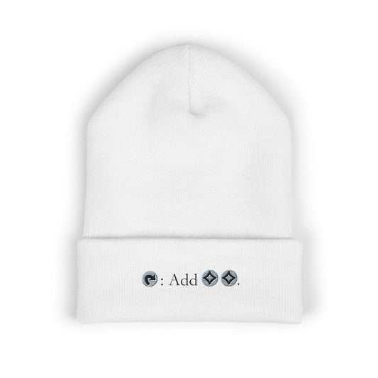 Winter Beanie with Custom Embroidery, Stylish Cuffed Knit Hat, Perfect for Gifts, Casual Wear, Winter Accessories, Coziness, Fashion