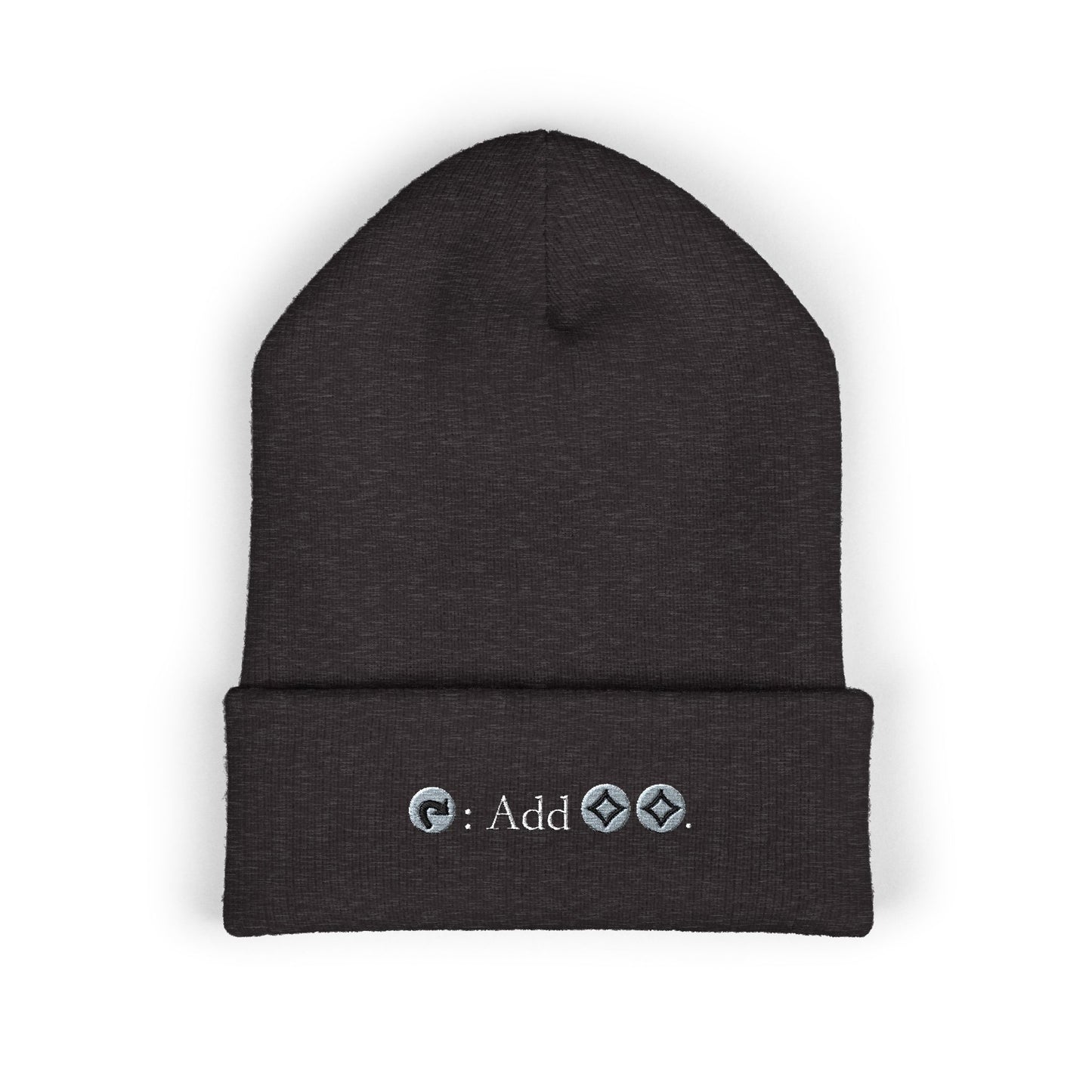 Embroidered Classic Cuffed Beanie - Trendy Winter Accessory