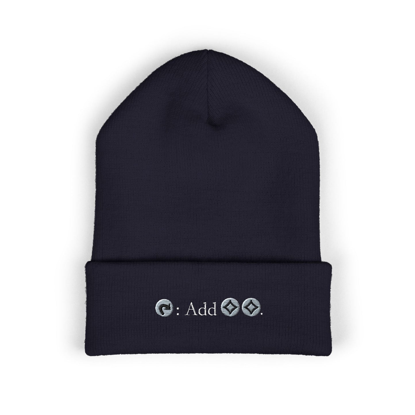 Embroidered Classic Cuffed Beanie - Trendy Winter Accessory