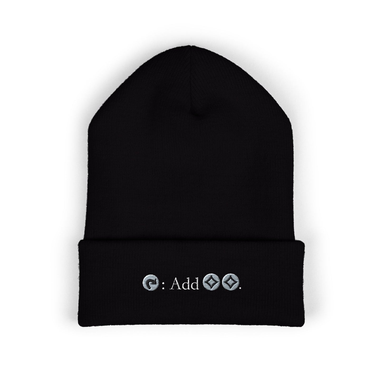 Embroidered Classic Cuffed Beanie - Trendy Winter Accessory