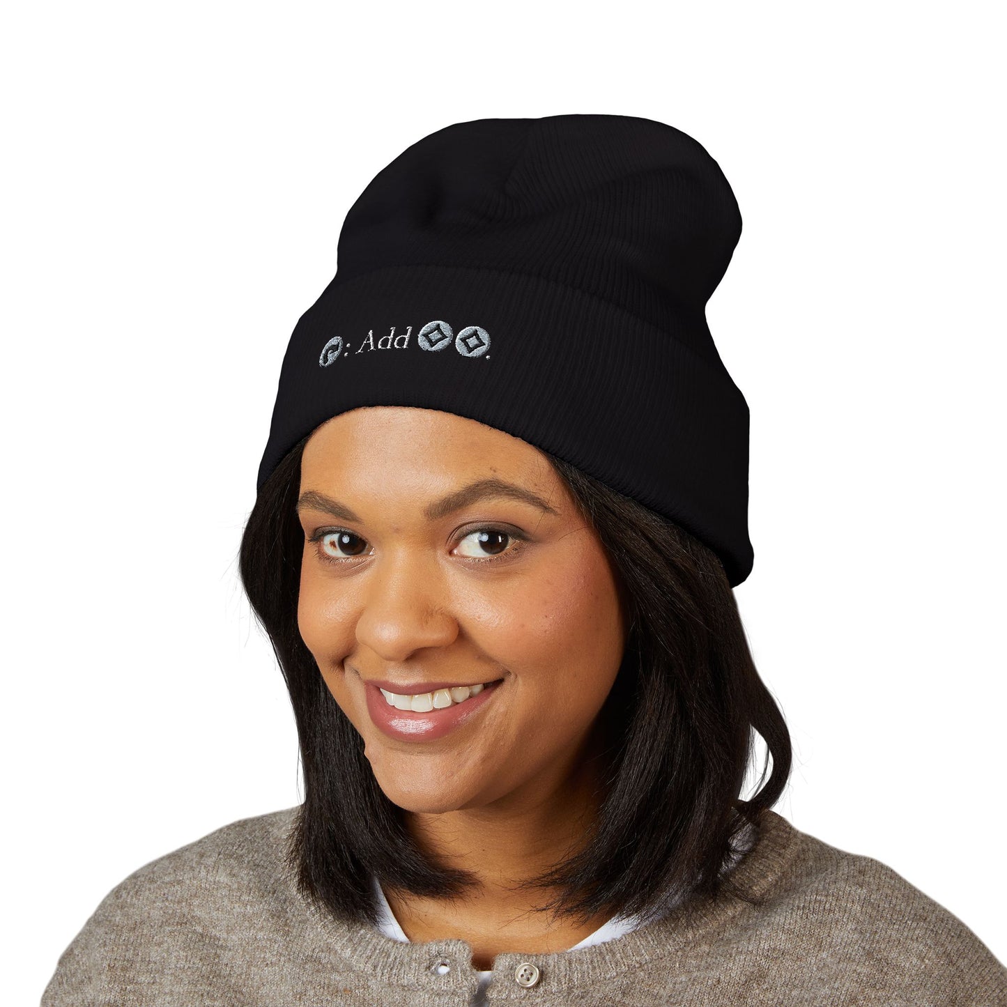 Embroidered Classic Cuffed Beanie - Trendy Winter Accessory