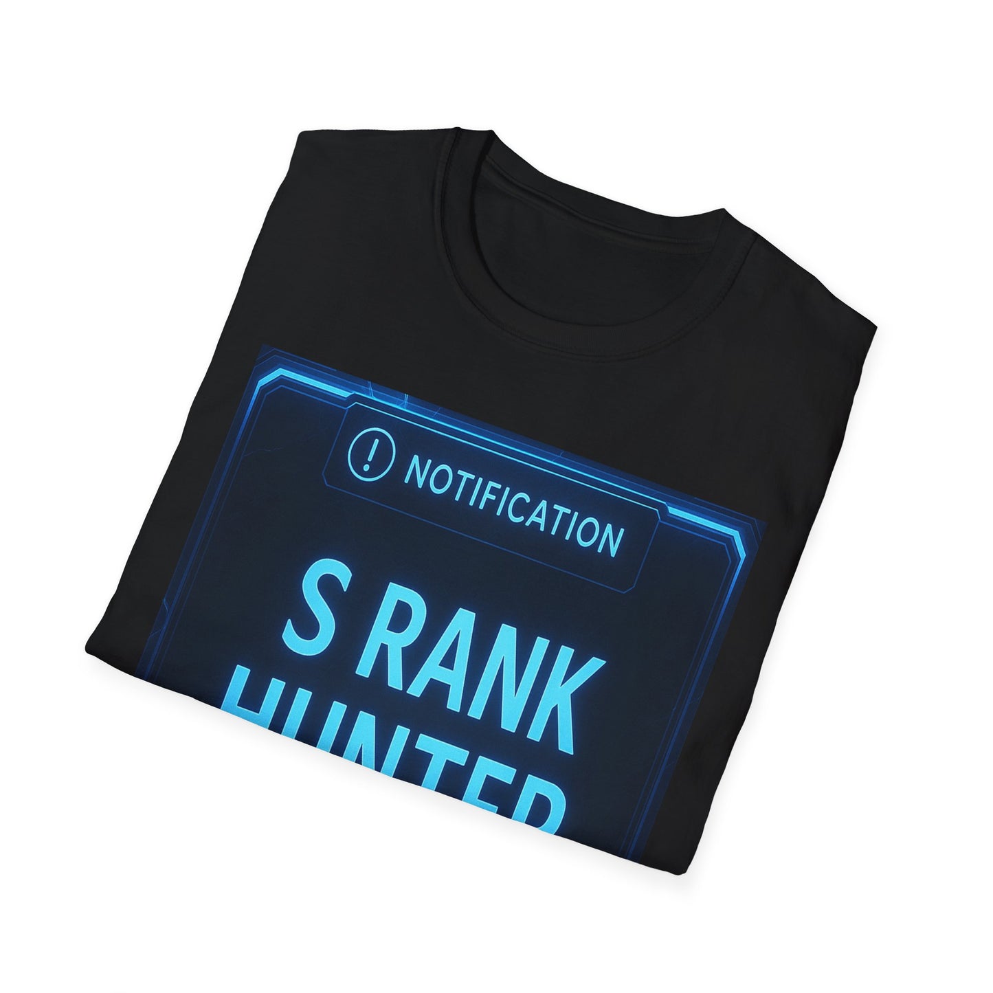 S Rank Hunter T-Shirt - Unisex Softstyle Gaming Tee, Perfect for Gamers and Celebrating Achievements