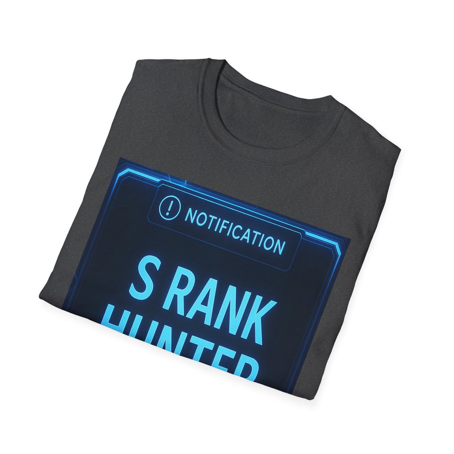 S Rank Hunter T-Shirt - Unisex Softstyle Gaming Tee, Perfect for Gamers and Celebrating Achievements