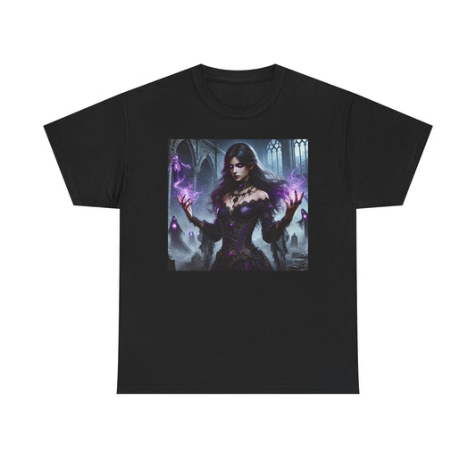 Mystical Sorceress Heavy Cotton Tee - Unisex Fantasy Shirt