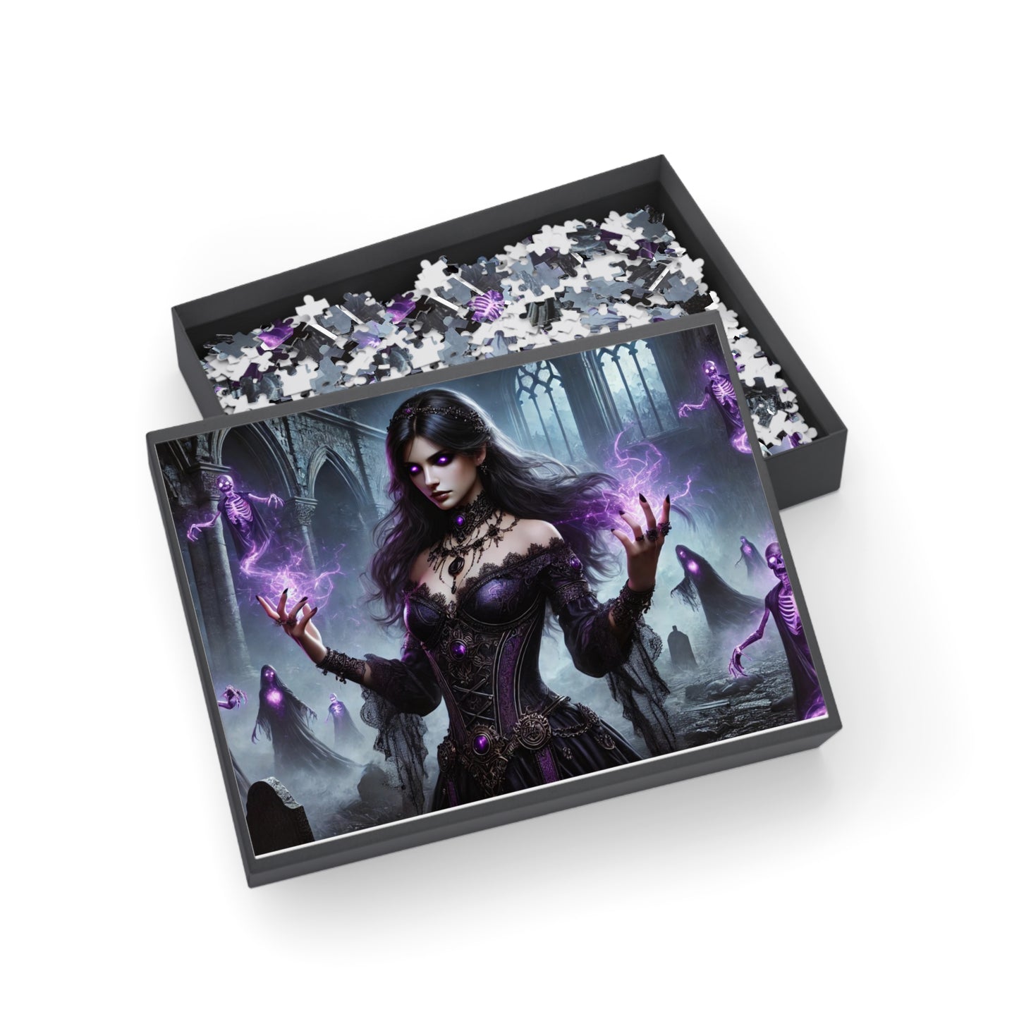 Mystical Gothic Puzzle | Fantasy Art Jigsaw | 1000 Piece Puzzle for Adults | Dark Decor, Halloween Gift, Home Activity, Halloween Puzzle
