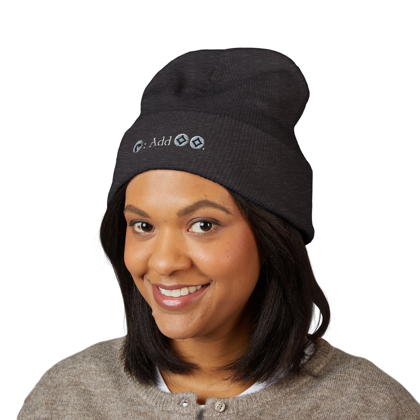 Embroidered Classic Cuffed Beanie - Trendy Winter Accessory
