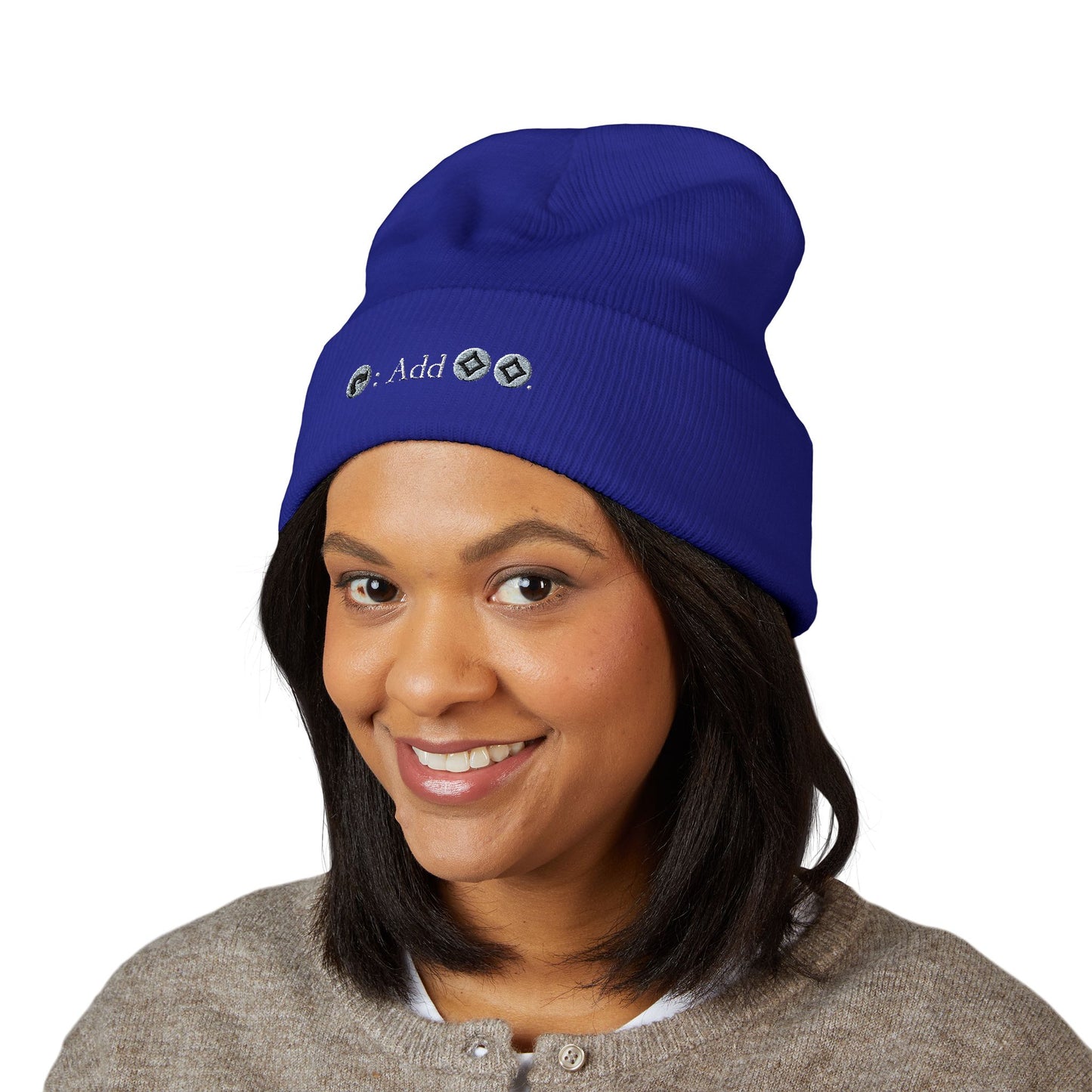 Embroidered Classic Cuffed Beanie - Trendy Winter Accessory