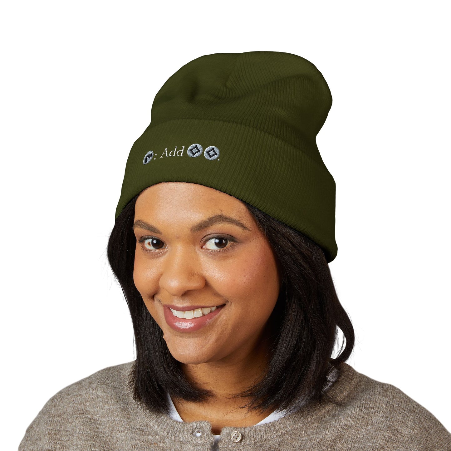 Embroidered Classic Cuffed Beanie - Trendy Winter Accessory