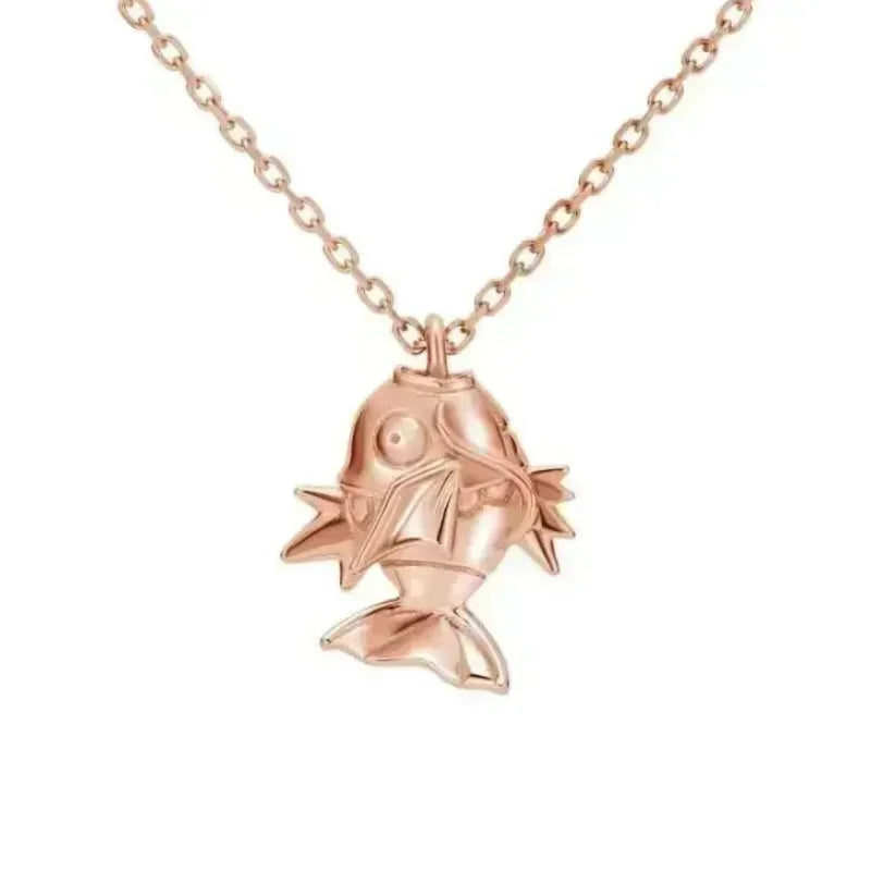 Pokemon Necklace Pendant 925 Silver Cartoon Animation Jewelry Accessories Niche Design Light Luxury Fashion Couple Trend Crafts