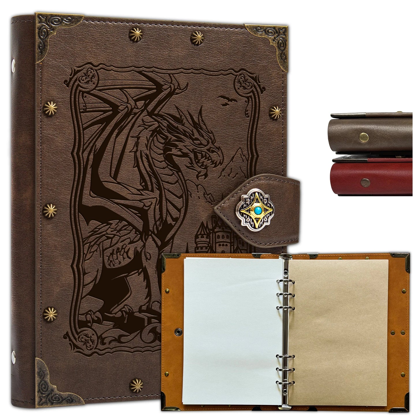 DND Notebook Journal Refillable Binder - Story Forge 400 Pages (200 Sheets) for Dungeons and Dragons Accessories Gift,Men or Wom