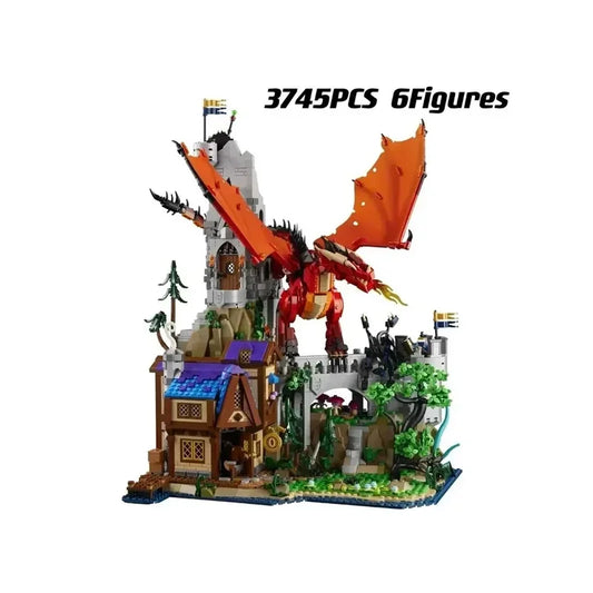 Dungeons & Dragons Red Dragon's Tale Building Blocks Set - 3745pcs Bricks Model Kit Educational Toy Gift for Boys & Girls