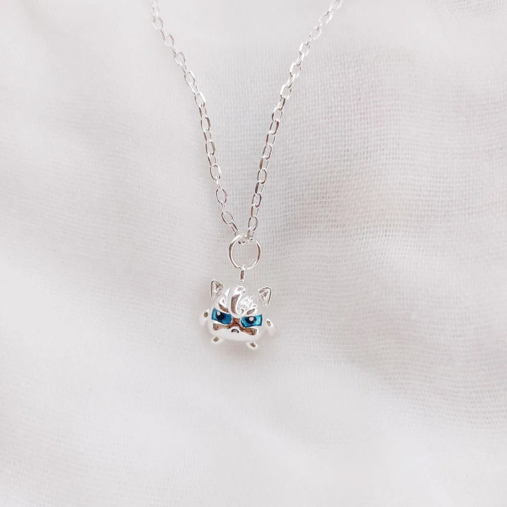 Pokemon Cartoon Animation Popular Teen Men and Women Niche Original Design Mewtwo Necklace Pendant Jewelry High-End BirthdayGift