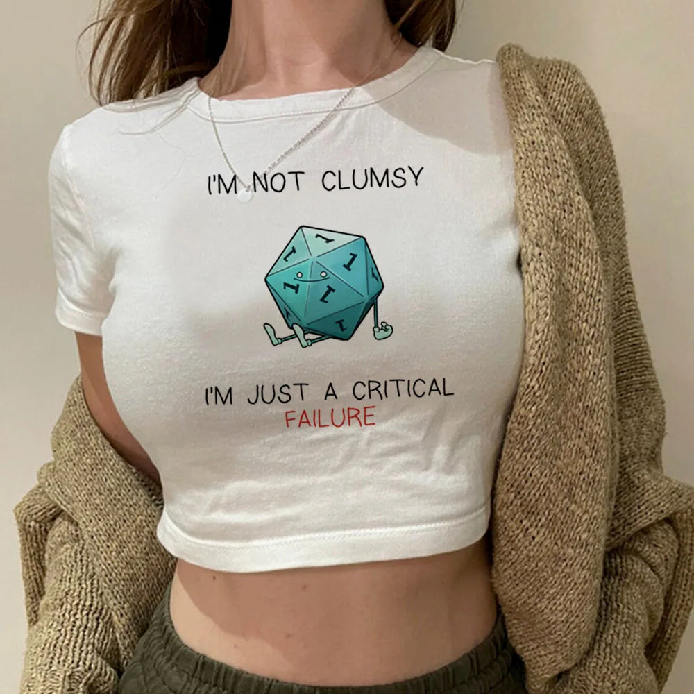 Dungeons And Dragons Dnd crop top gothic Grunge harajuku summer Aesthetic cropped y2k 2000s girls clothing
