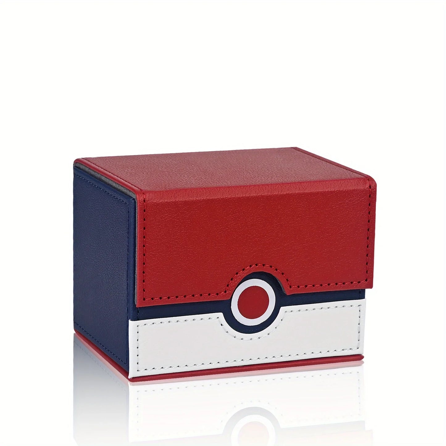 MTG Card Deck Box, Holds 120+ Single Sleeved Cards, PU Faux Leather, Strong Magnetic Closure, Suitable For MTG/TCG/CCG Card Deck