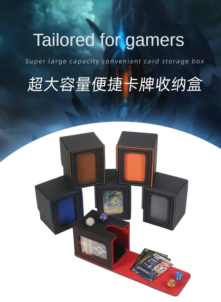UpscalePULeather100+Game Card Deck Box Magic: The Gathering Window Storage Box Packaging BoxPUCassette