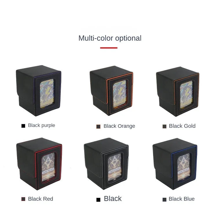 UpscalePULeather100+Game Card Deck Box Magic: The Gathering Window Storage Box Packaging BoxPUCassette