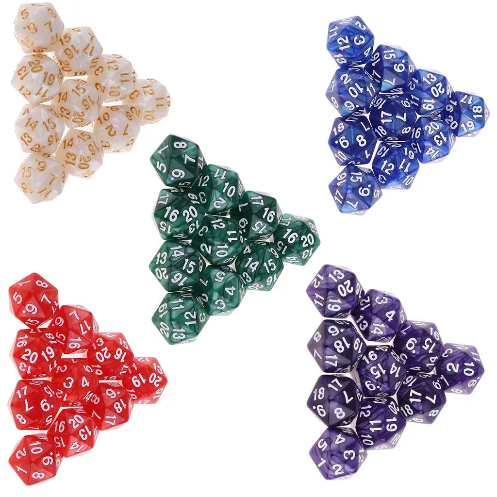 Set/10pcs Twenty Sided & Dragons RPG Roleplay Game D20