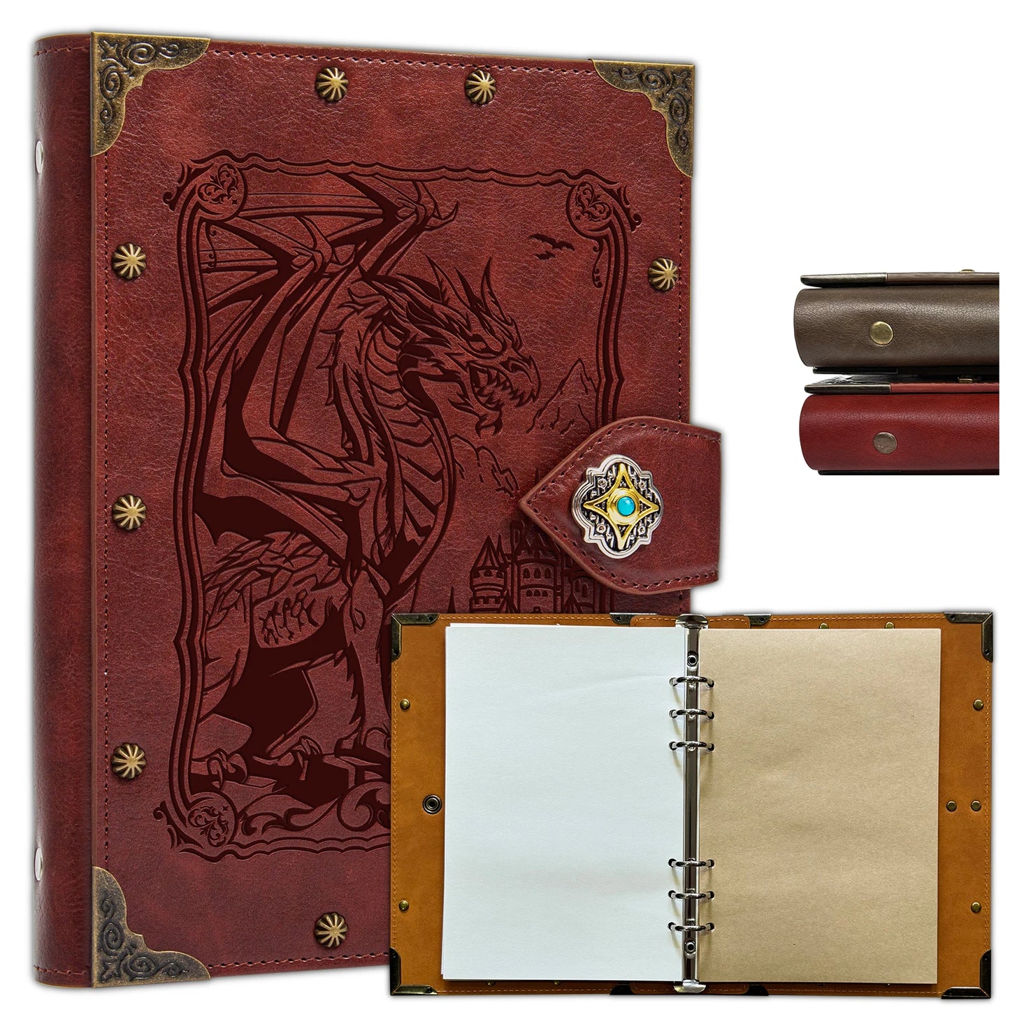 DND Notebook Journal Refillable Binder - Story Forge 400 Pages (200 Sheets) for Dungeons and Dragons Accessories Gift,Men or Wom