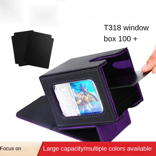 UpscalePULeather100+Game Card Deck Box Magic: The Gathering Window Storage Box Packaging BoxPUCassette