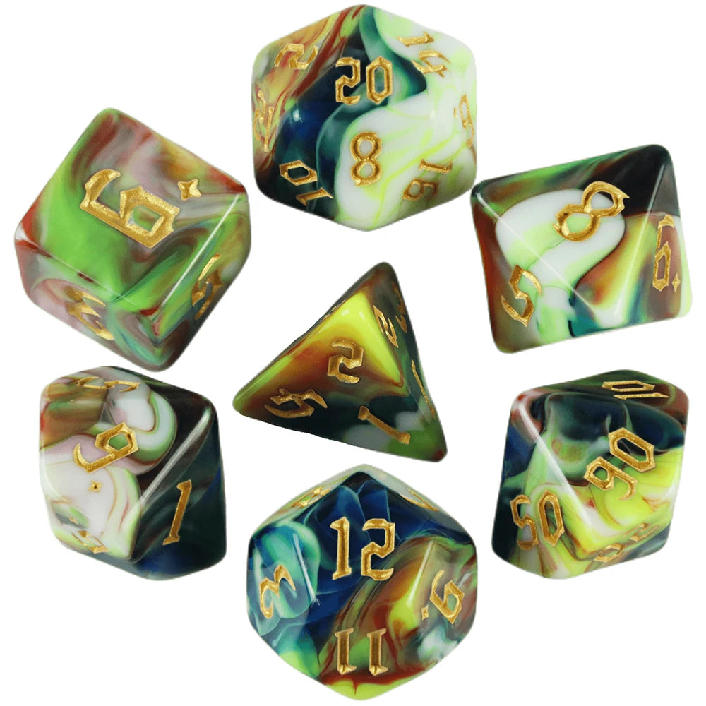 10pc Dragon-Themed D20 Dice Set – Fantasy RPG Twenty-Sided Dice