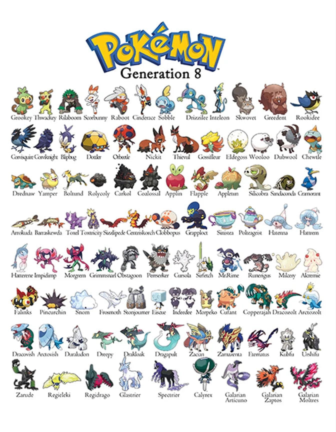 Classic Anime Pokemon Peripherals Kawaii Pikachu Poster Kids Bedroom Decoration Art Watercolor Pictures Canvas Painting Cuadros