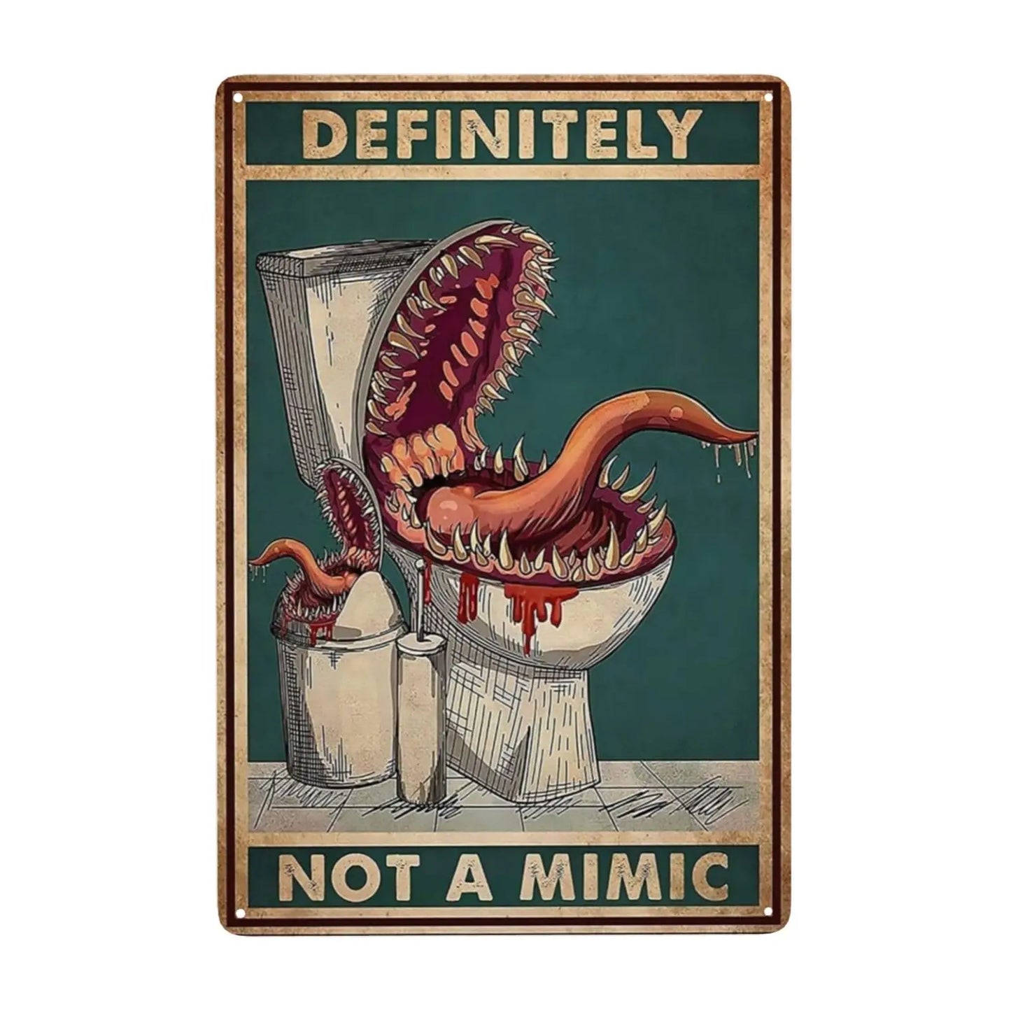 Definitely Not A Mimic Poster Dnd Posters Dungeon Rpg Tabletop Dragons Dice Games Home Decor For Bathroom And Restroom Chart Met