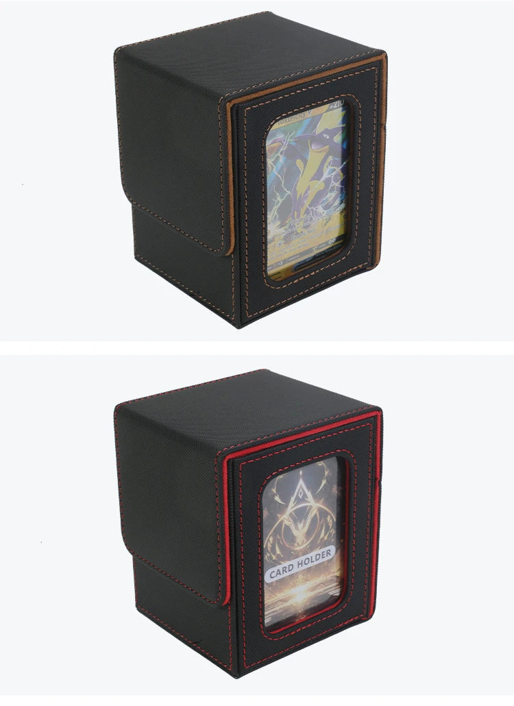 UpscalePULeather100+Game Card Deck Box Magic: The Gathering Window Storage Box Packaging BoxPUCassette
