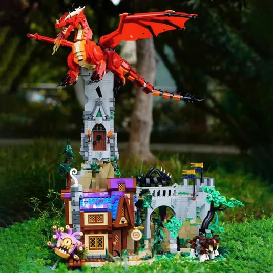 Kalein 3745pcs Dungeons & Dragons Red Dragon Legend Model Building Block Set Assembled Toy Children's Birthday Gift