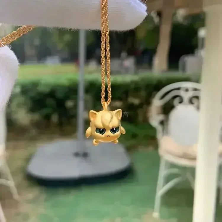 Pokemon Necklace Pendant 925 Silver Cartoon Animation Jewelry Accessories Niche Design Light Luxury Fashion Couple Trend Crafts