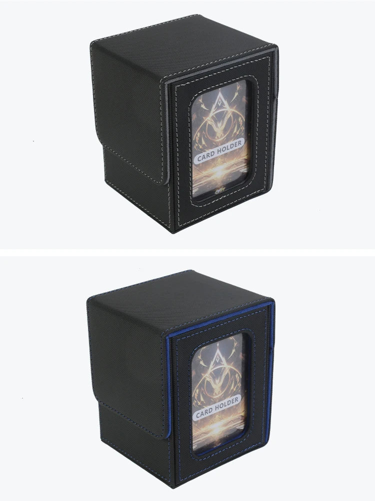 UpscalePULeather100+Game Card Deck Box Magic: The Gathering Window Storage Box Packaging BoxPUCassette