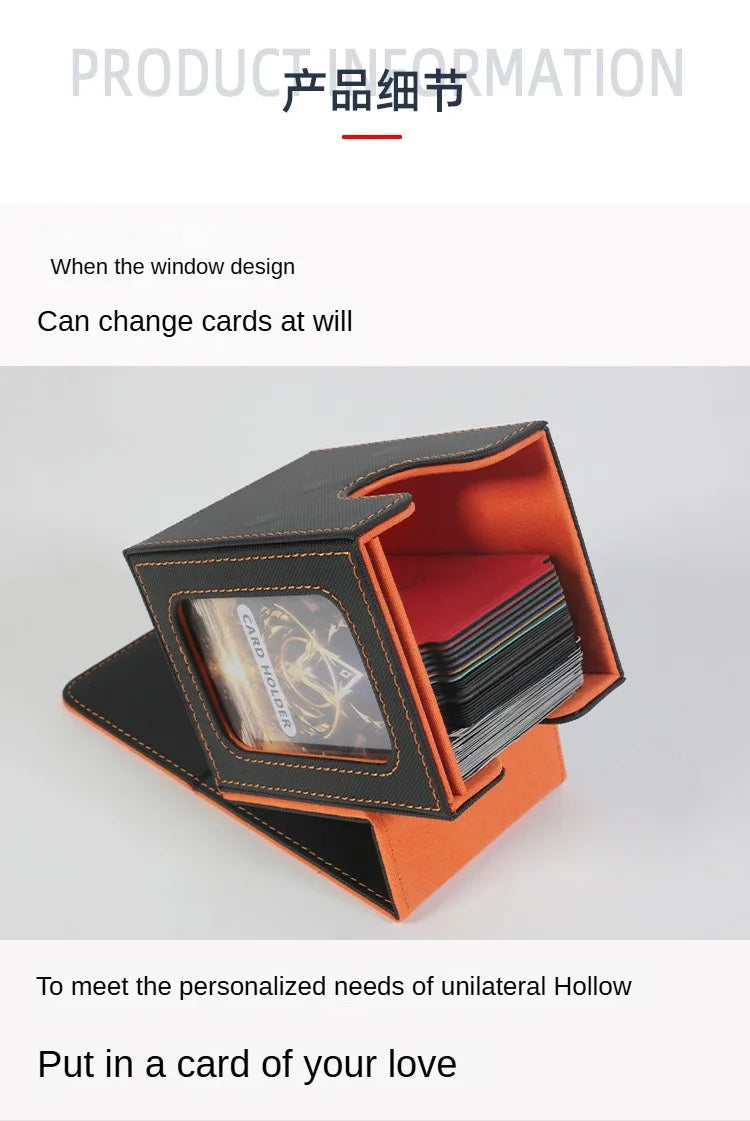 UpscalePULeather100+Game Card Deck Box Magic: The Gathering Window Storage Box Packaging BoxPUCassette