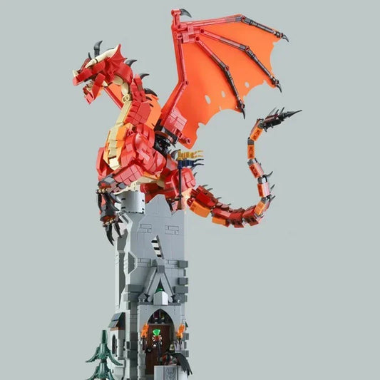 3745pcs New product Dungeons & Dragons The legend of the red dragonAssembling toy building block model A boy's Christmas gift