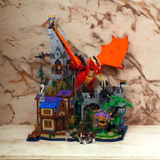 Dungeons & Dragons Red Dragon's Tale Building Blocks Set - 3745pcs Bricks Model Kit Educational Toy Gift for Boys & Girls