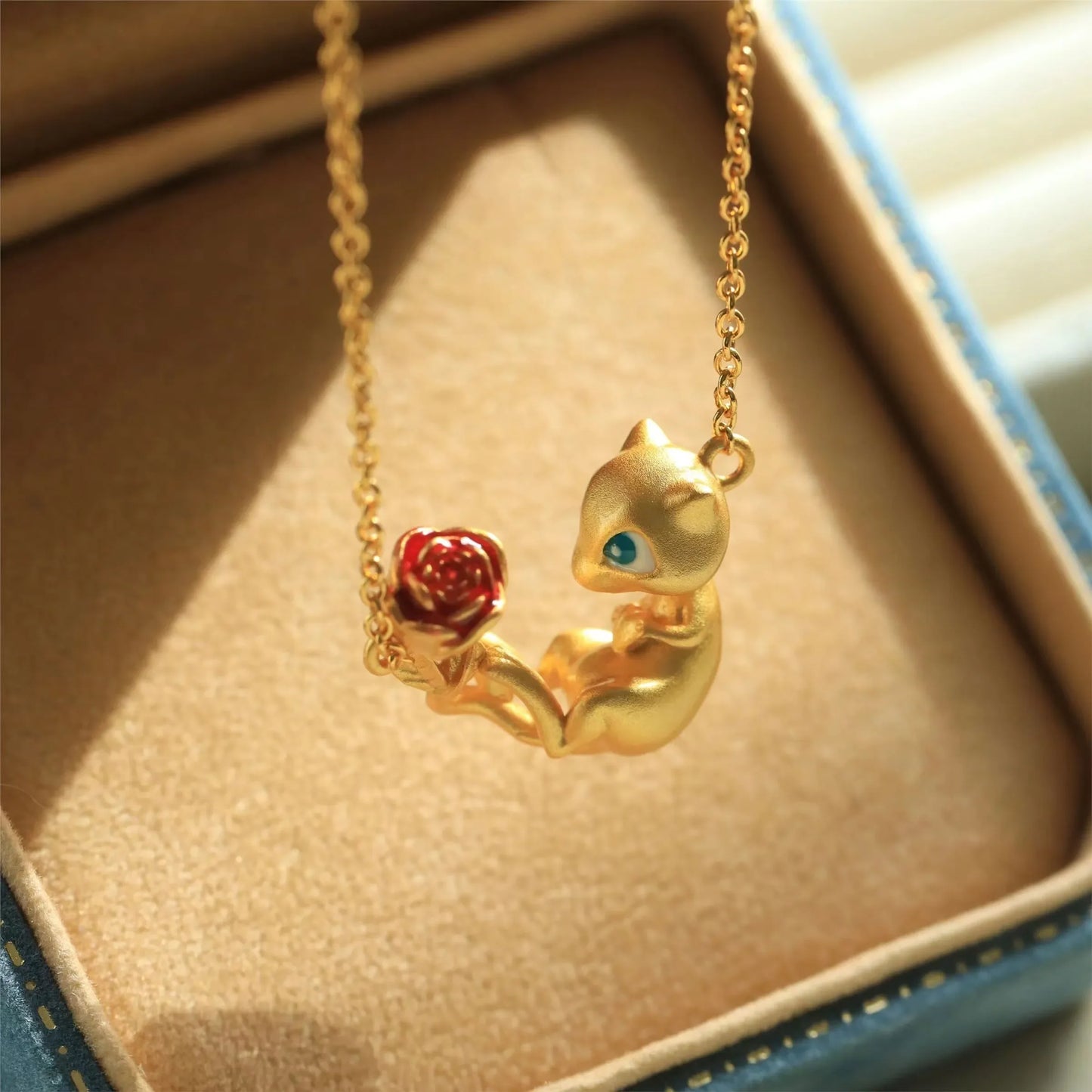 Pokemon Cartoon Animation Popular Teen Men and Women Niche Original Design Mewtwo Necklace Pendant Jewelry High-End BirthdayGift