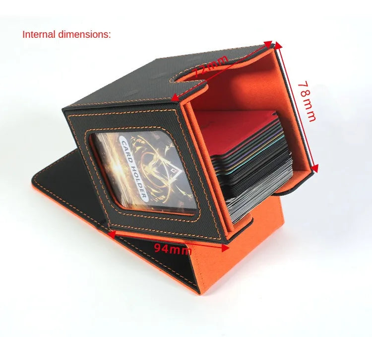 UpscalePULeather100+Game Card Deck Box Magic: The Gathering Window Storage Box Packaging BoxPUCassette