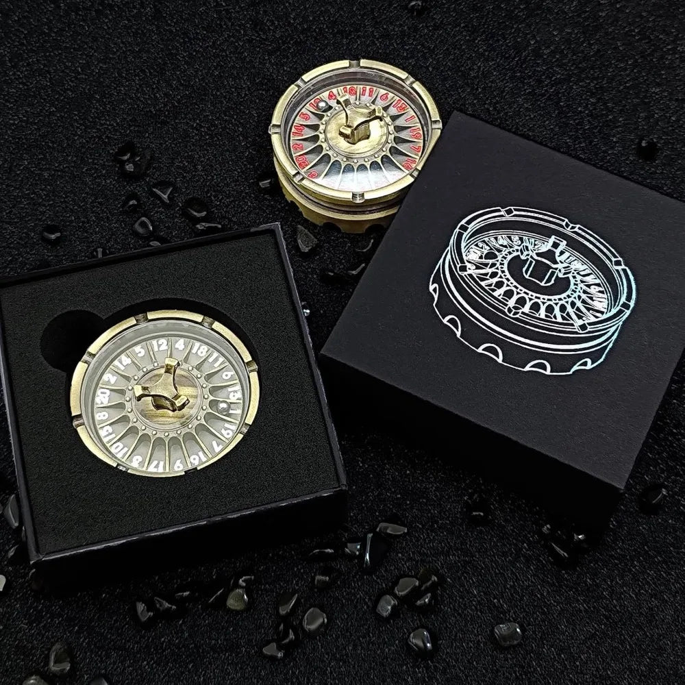 7 in 1 RPG Table Game Dice with Gift Case 20 Sides G20 Roulette Dice Spinner Metal DND Dice Set for Dungeons and Dragon Game