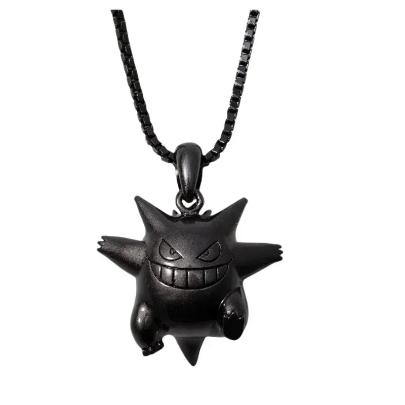 Pokemon Necklace Pendant 925 Silver Cartoon Animation Jewelry Accessories Niche Design Light Luxury Fashion Couple Trend Crafts
