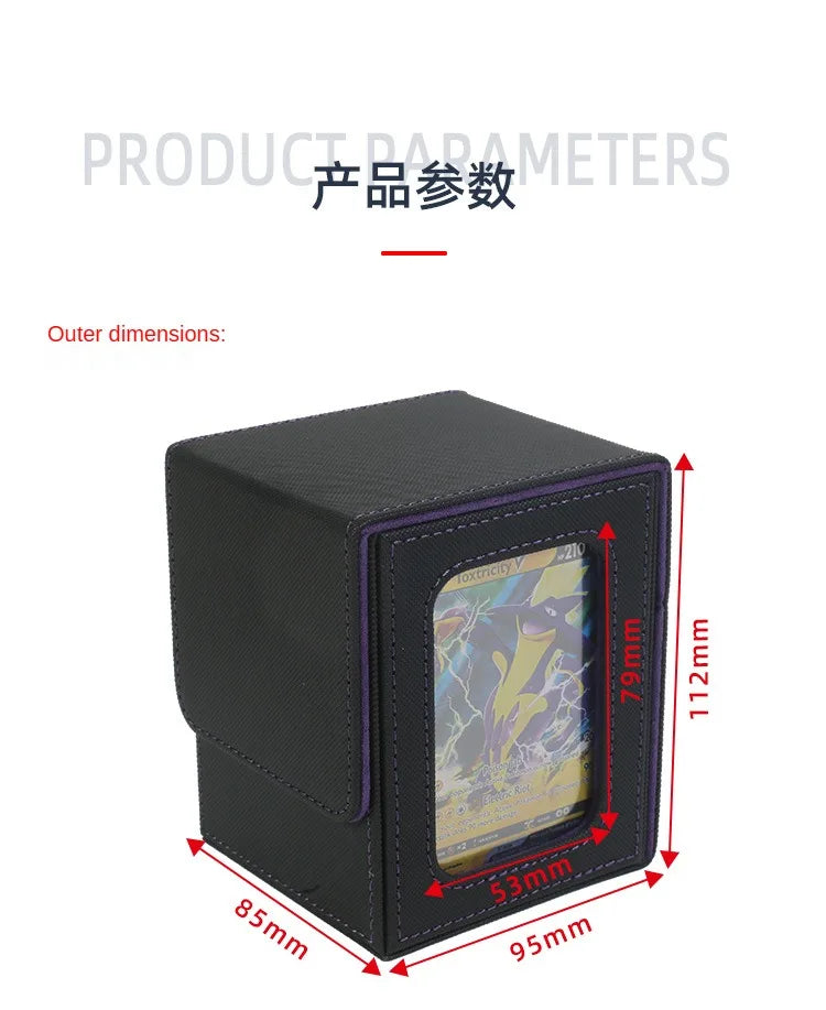 UpscalePULeather100+Game Card Deck Box Magic: The Gathering Window Storage Box Packaging BoxPUCassette