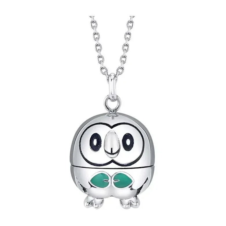 Pokemon Necklace Pendant 925 Silver Cartoon Animation Jewelry Accessories Niche Design Light Luxury Fashion Couple Trend Crafts