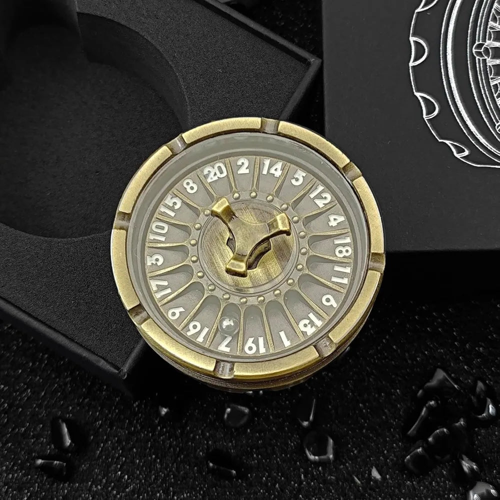 7 in 1 RPG Table Game Dice with Gift Case 20 Sides G20 Roulette Dice Spinner Metal DND Dice Set for Dungeons and Dragon Game