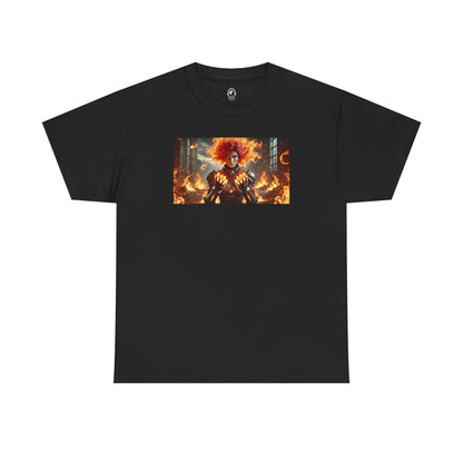 Inferno Vibe Unisex Heavy Cotton Tee - Bold Graphic Design for Everyday Wear