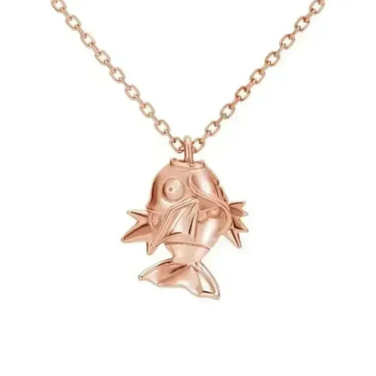 Pokemon Necklace Pendant 925 Silver Cartoon Animation Jewelry Accessories Niche Design Light Luxury Fashion Couple Trend Crafts