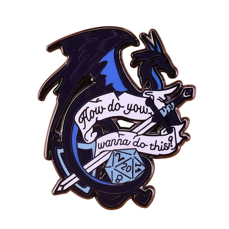 Dungeons - Game Dragons Enamel Brooch Game and Movie Series Same Hat Coat Lapel Pin Badge for Friends Cosplay Jewelry Gifts