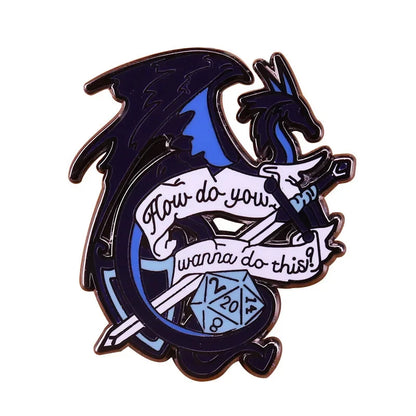 Dungeons - Game Dragons Enamel Brooch Game and Movie Series Same Hat Coat Lapel Pin Badge for Friends Cosplay Jewelry Gifts