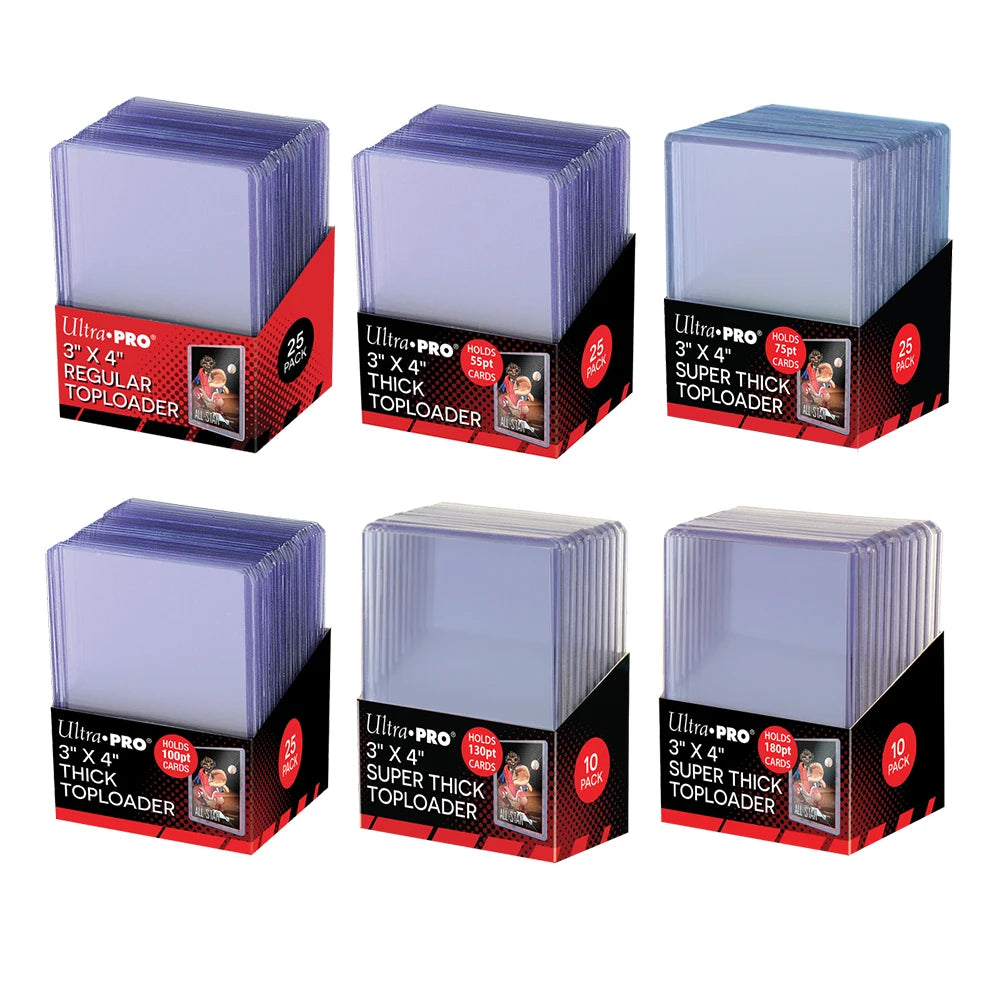 Ultra Pro 35/55/75/100/130/180PT Trading Cards Thick Top Loaders Perfect Fit Game Cards Hard Plastic Card Protectors Card Cover
