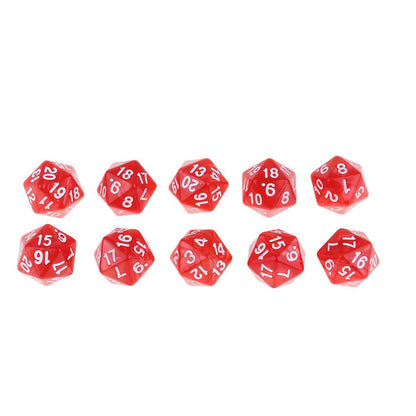 Set/10pcs Twenty Sided  & Dragons RPG Roleplay Game D20