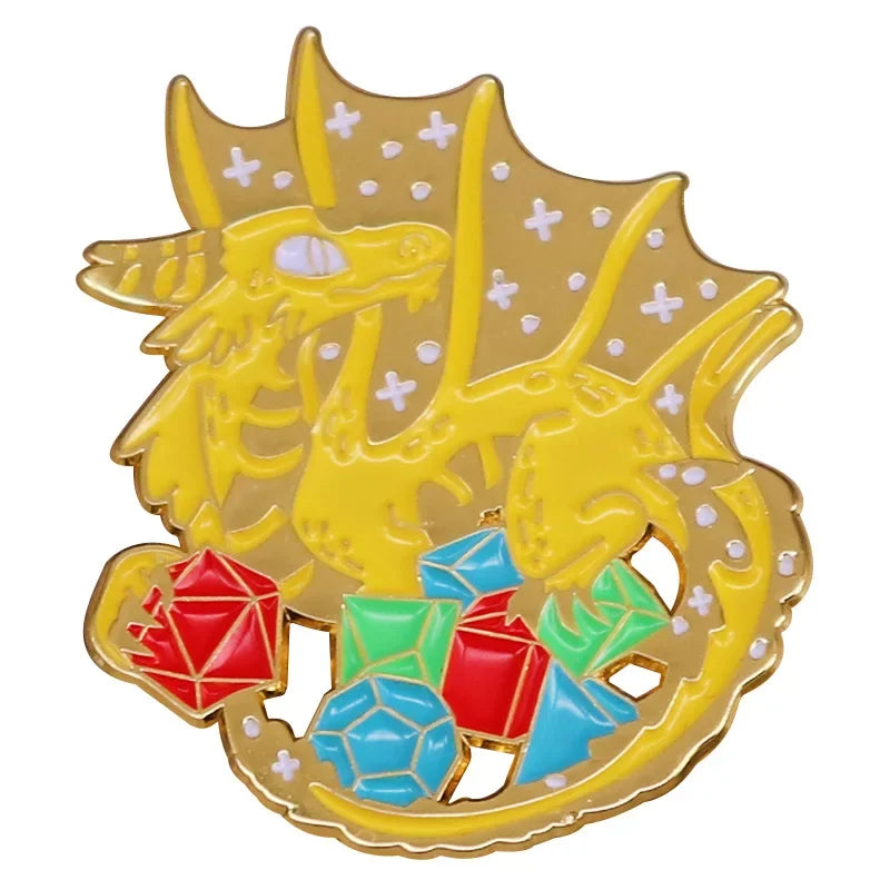 Dungeons - Game Dragons Enamel Brooch Game and Movie Series Same Hat Coat Lapel Pin Badge for Friends Cosplay Jewelry Gifts