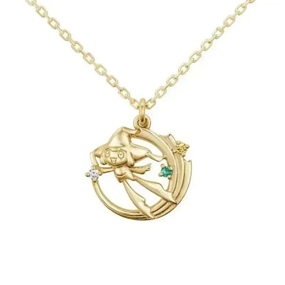 Pokemon Cartoon Necklace Pendant Jewelry Peripheral Mimikyu Charizard Ievee Couple Niche Light Luxury Clothes Accessories Gifts