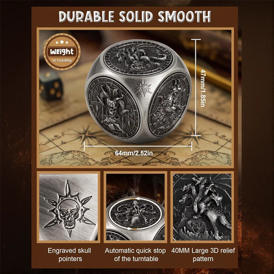 Spinner Dice 7 in 1 DND Dice Set, Unique Metal Dice for Dungeons and Dragons RPG Role Playing Gaming