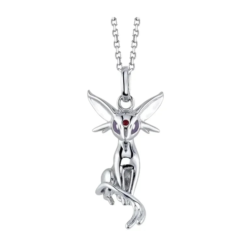 Pokemon Necklace Pendant 925 Silver Cartoon Animation Jewelry Accessories Niche Design Light Luxury Fashion Couple Trend Crafts